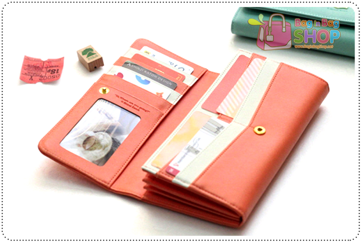 ลด 50% Two Stage Clear Wallet กระเป๋าสตางค์แบบยาว