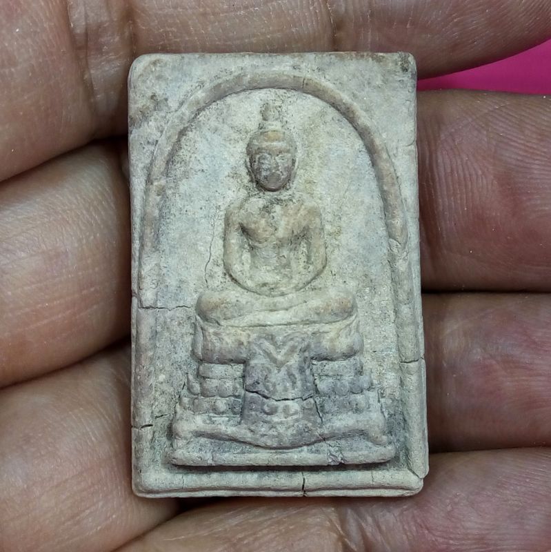 พระสมเด็จแก้วสุทธิ พิมพ์ใหญ่ รุ่นแรก หลวงพ่อแก้ว วัดช่องลม ปีพ.ศ. 2513 - พิมพ์ใหญ่ เนื้่อจัดเก่ามีรอยลาน ประสพการณ์สูง