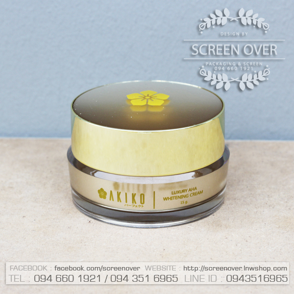 สกรีนกระปุกอะคริลิค หน้า 1 สี ฝา 1 สี