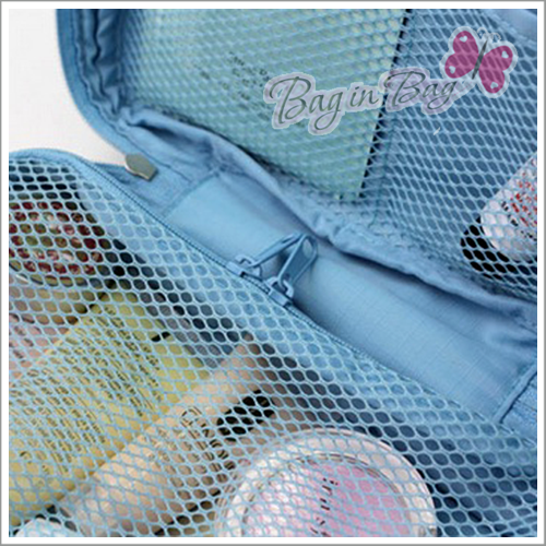 Travel Mesh Zippered Multi Pouch Bag กระเป๋าใส่ของอเนกประสงค์ไว้พกพาเดินทาง