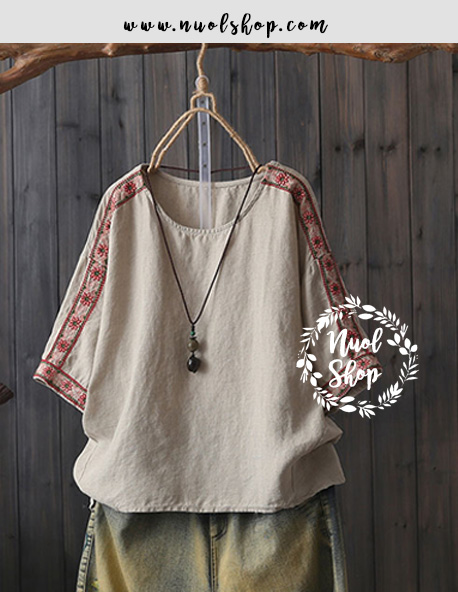 เสื้อผ้าลืนินปักลาย รอบอกฟรี