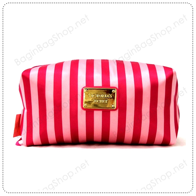 ❤️ VS Signature Hot Pink Strip Cosmetic Pouch