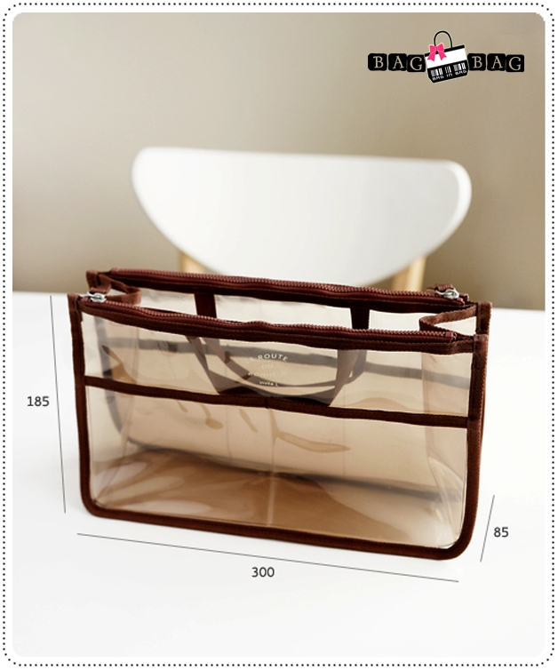 Clear dual bag in bag กระเป๋าจัดระเบียบ รุุ่น ใส