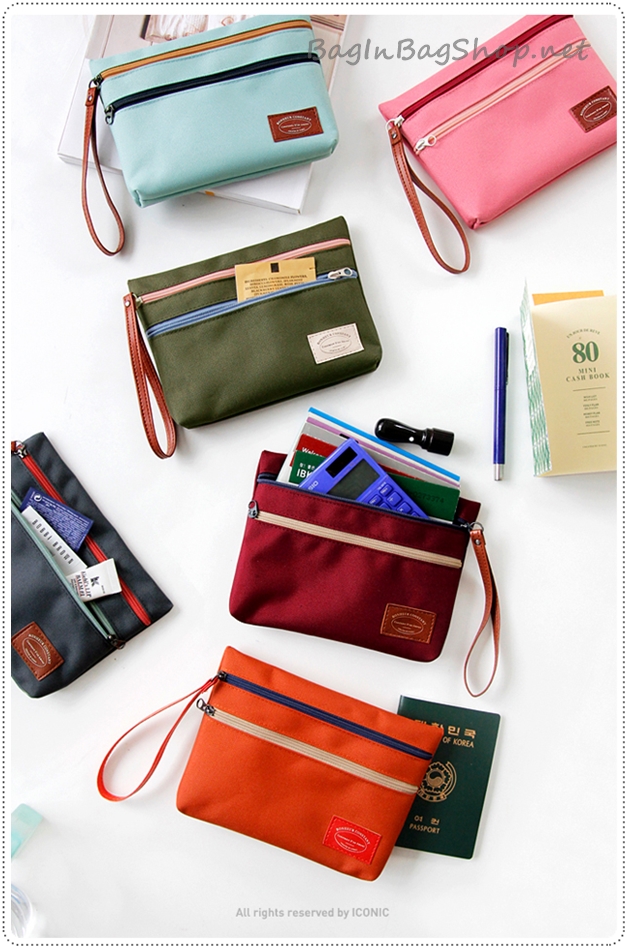 Bank Pouch กระเป๋าใส่สมุดบัญชี , บัตร ATM , เงินสด , ตรายาง