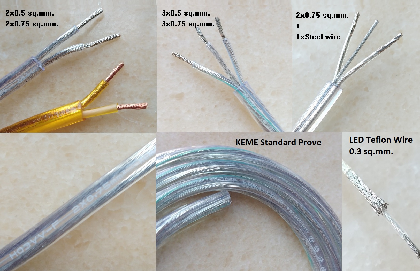 สายไฟใส Transparent cable