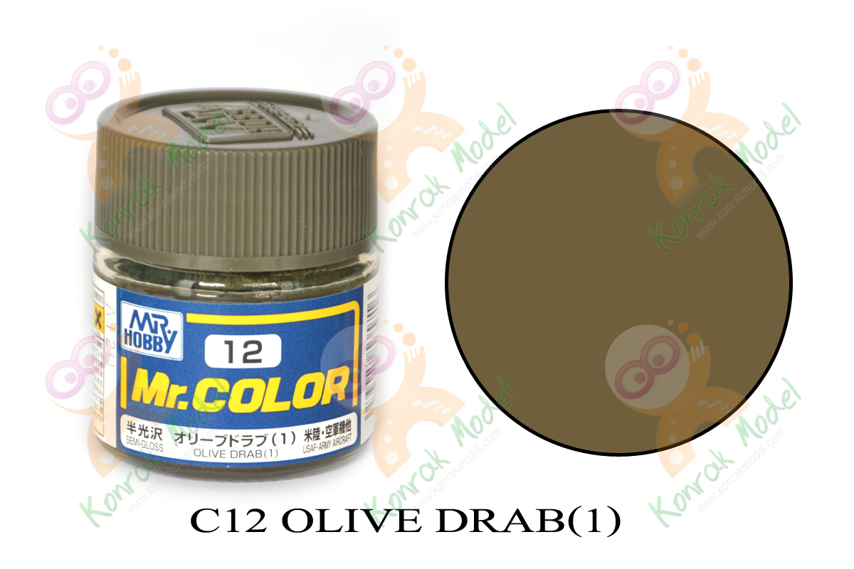 C12 Olive Drab(1) Semi-Gloss 10ml