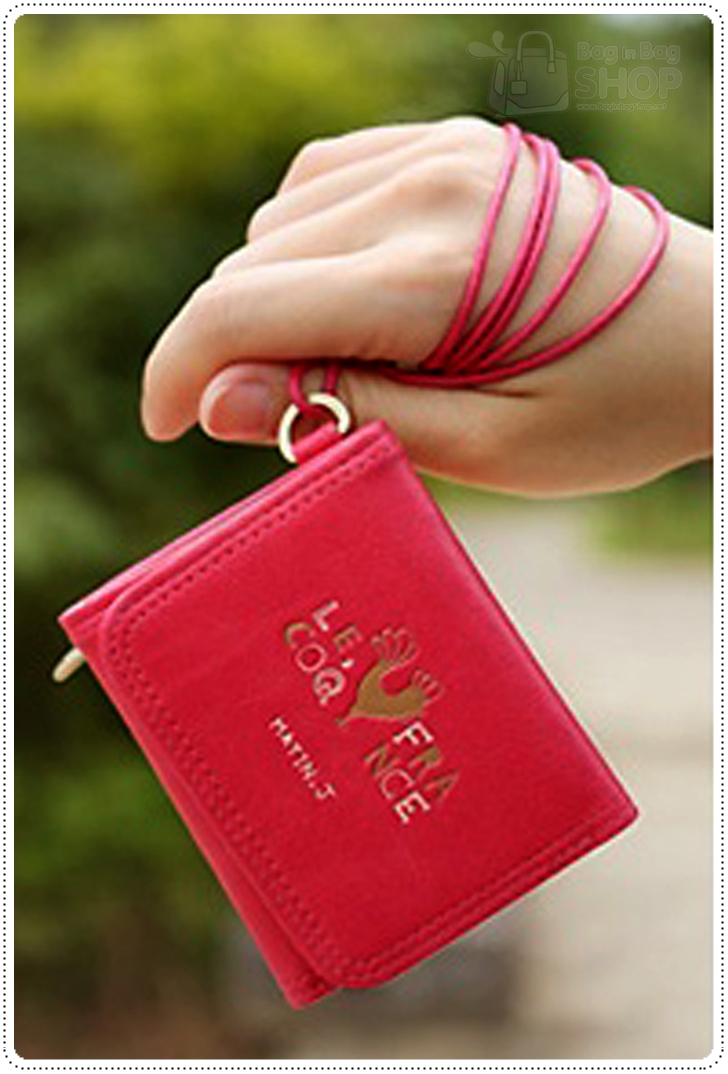 ลด 50% Mini Wallet กระเป๋าสตางค์ใบเล็ก พร้อมสายคล้องคอ