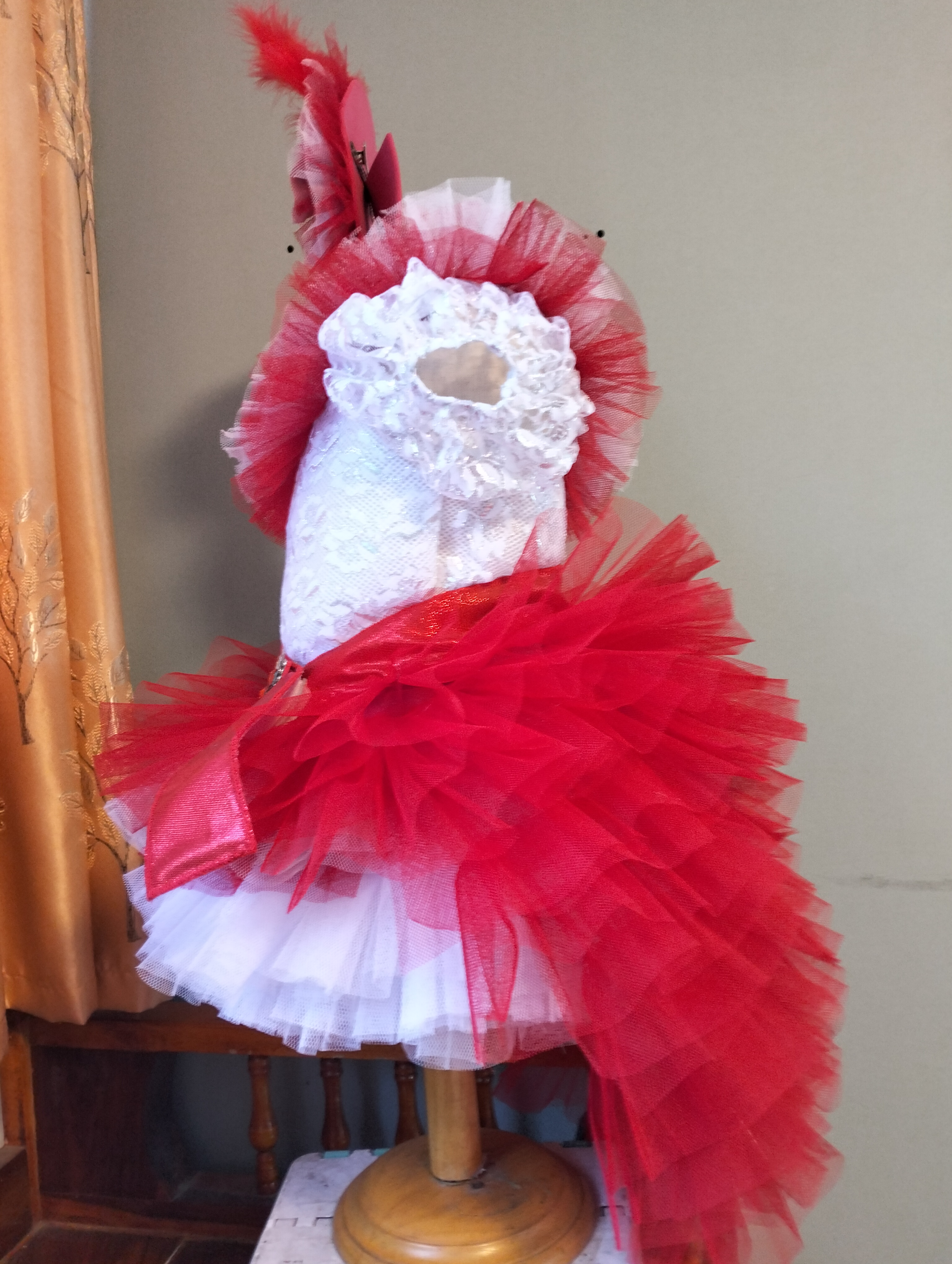 ชุดดรัมเมเยอร์สีแดงขาวอนุบาลและประถม ราคานี้พร้อมไม้ดรัม หัว สร้อย ต่างหู สนใจแอดไลน์ ไอดีkimuk-pim555น์