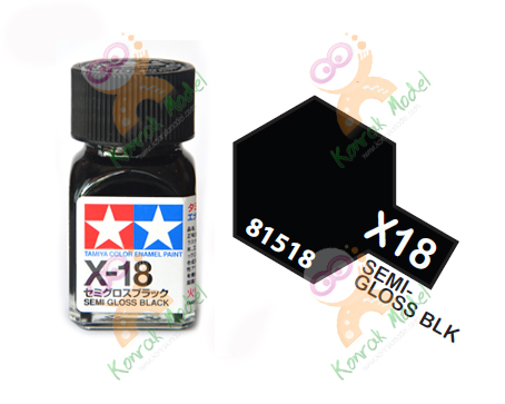 Enamel X18 Semi Gloss Black 10ml