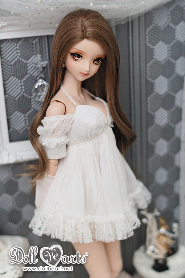 [SOLDOUT] SD13G White Deep V Dress