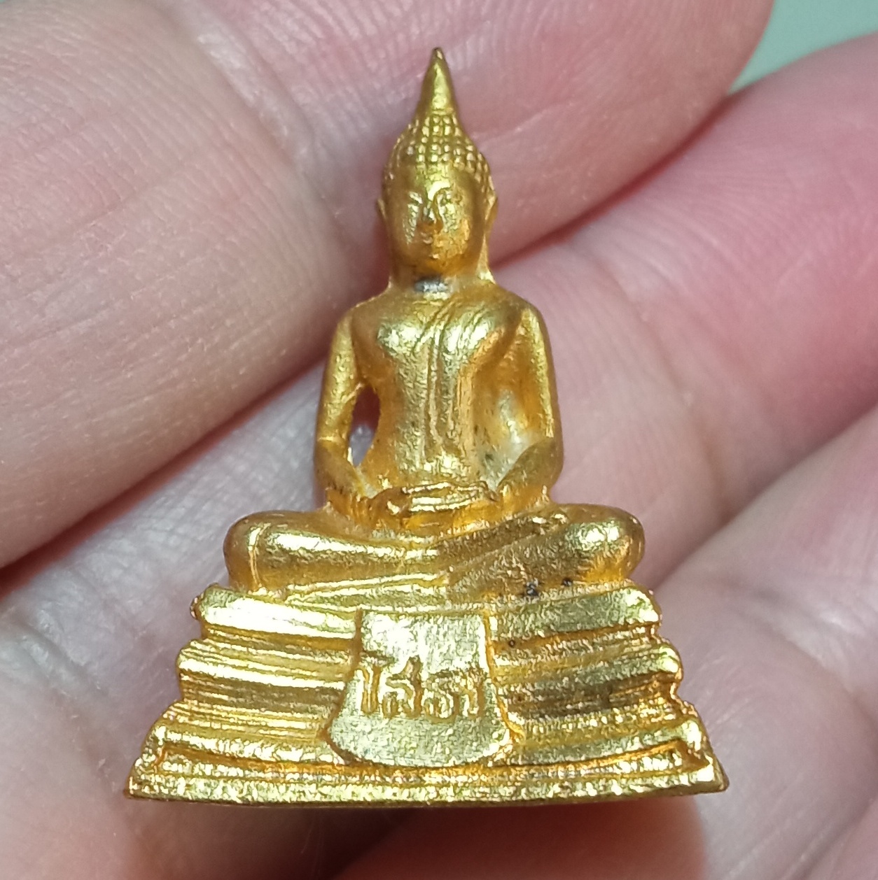 หลวงพ่อโสธร พระกริ่ง หลวงพ่อโสธร ปี 2529 ทองเหลือง วัดโสธรวรารามวรวิหาร บรรจุกล่องวัดแท้ๆ รหัส424