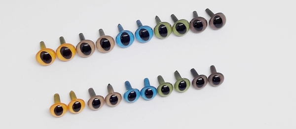 ลูกตาแมวก้านเสียบสีบริสุทธิ์และกลมมี 2 ขนาด 7.5mm , 9mm /คู่