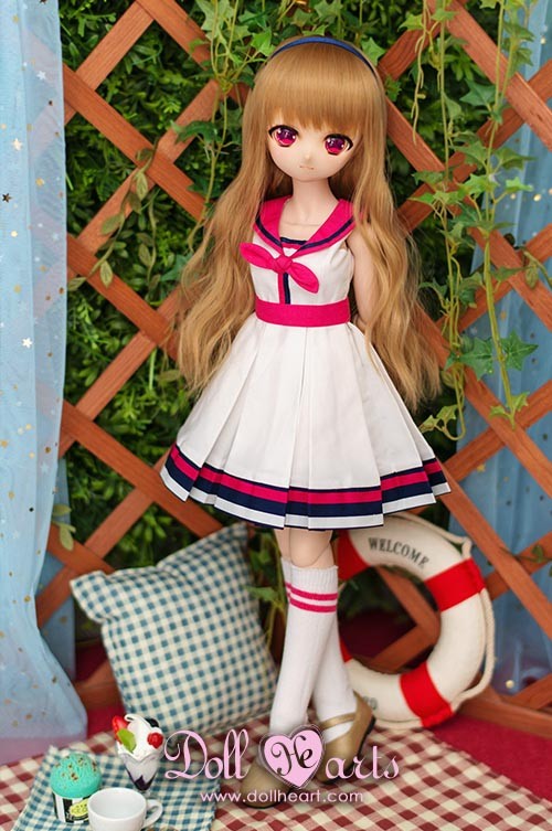 [SALE -40%] MSD White & Hot Pink Sailor