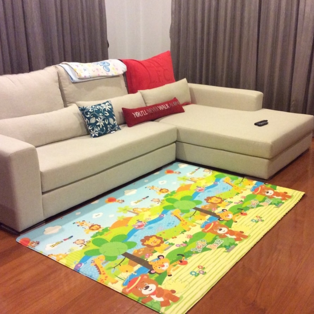 แผ่นรองคลาน PARKLON Pure Soft Mat ลาย Jungle มีลายทั้ง 2 ด้าน ขนาด 140x210x1.5cm - ส่งฟรี!!