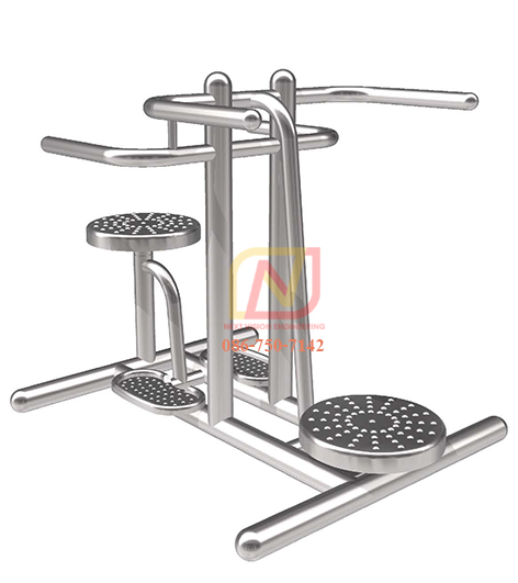 FTS-30 เครื่องออกกำลังกายกลางแจ้งสแตนเลส อุปกรณ์บริหารเอว - สะโพกคู่ (แบบนั่งและยืน)