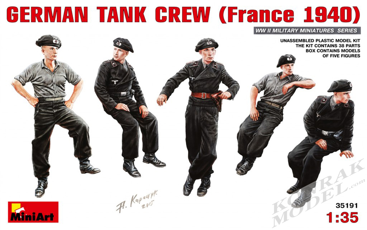 MI35191 GERMAN TANK CREW (France 1940) 1/35