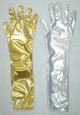 ถุงมือสีเงินสีทองเด็กแบบยาว*สินค้าหมดค่ะ*