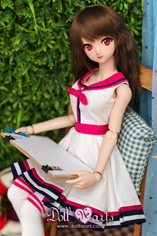 [SALE -40%] DD-L White & Hot Pink Sailor