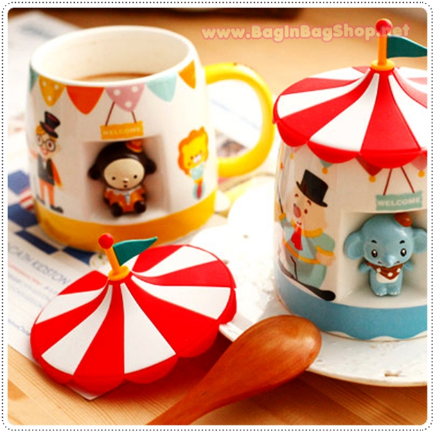 Super Cute Cup ถ้วยน้ำสุดน่ารักพร้อมฝาปิด