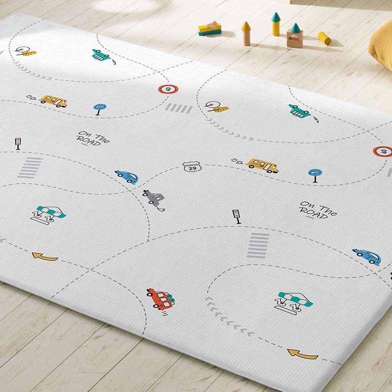 แผ่นรองคลาน PARKLON LaPure Soft Mat ลาย On The Road มีลายทั้ง 2 ด้าน ขนาด 140x235x1.5cm