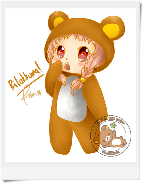 ผ้าคลุมใหล่+Hood Rilakkuma