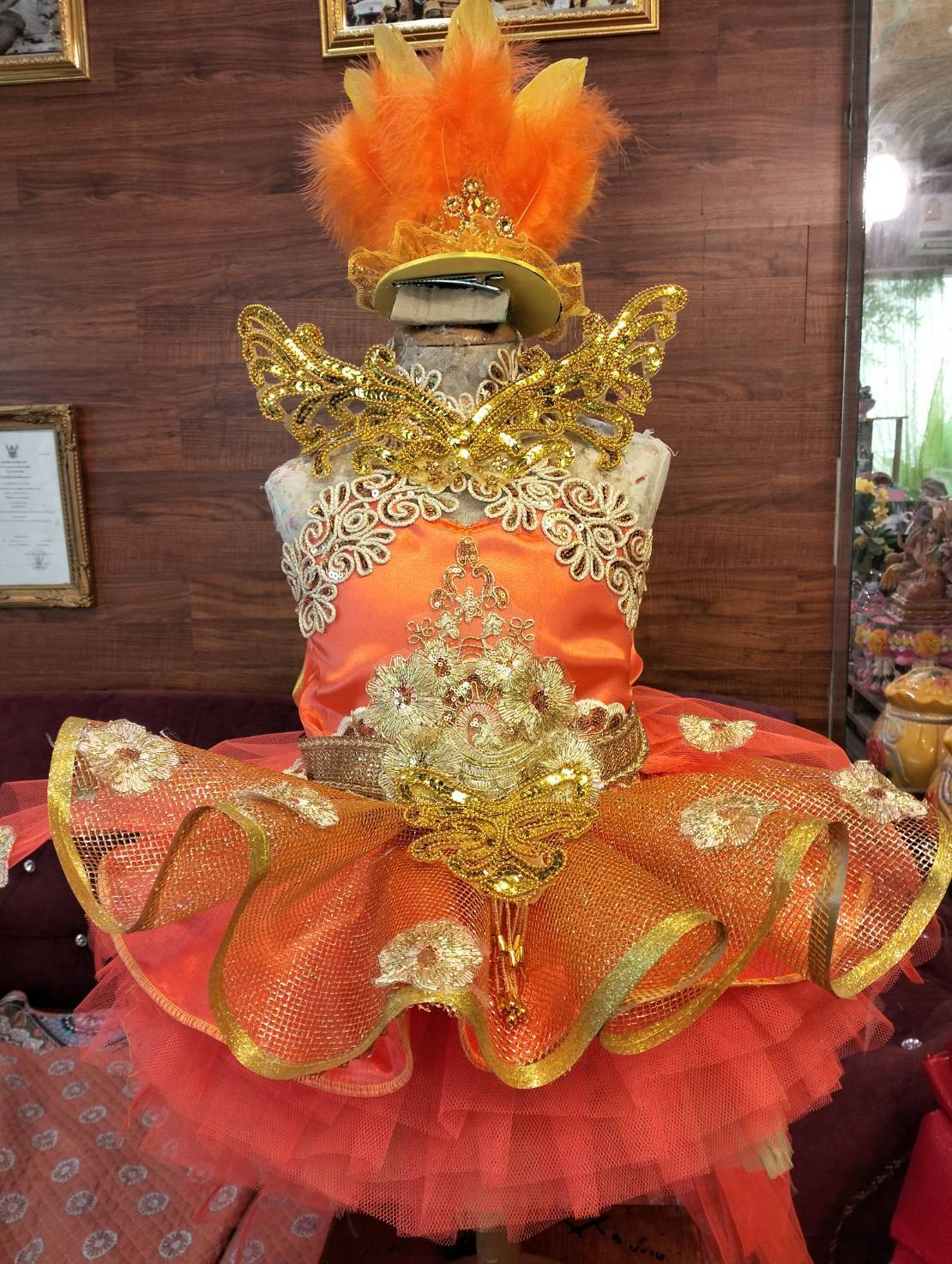 ชุดดรัมเมเยอร์สีส้มอนุบาลและประถม