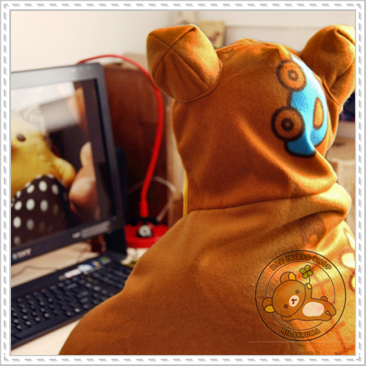 ผ้าคลุมใหล่+Hood Rilakkuma
