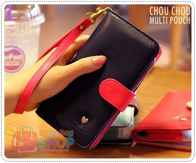 Chou Chou Multi Pouch กระเป๋าสตางค์ พร้อมเป็นเคสใส่โทรศัพท์มือถือ