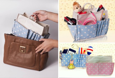 Cottage Style Canvas Bag in Bag กระเป๋าจัดระเบียบ