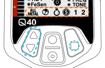  quest q40 โหมดตรวจจับโลหะ