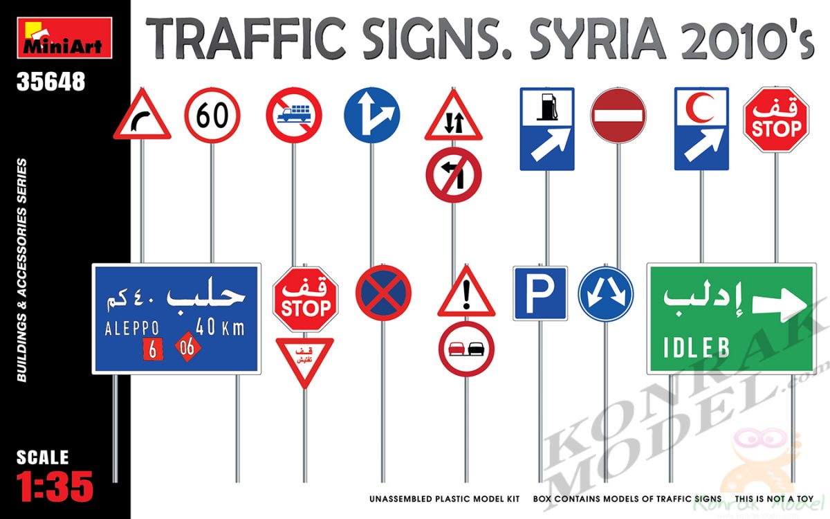 MI35648 TRAFFIC SIGNS. SYRIA 2010’s 1/35