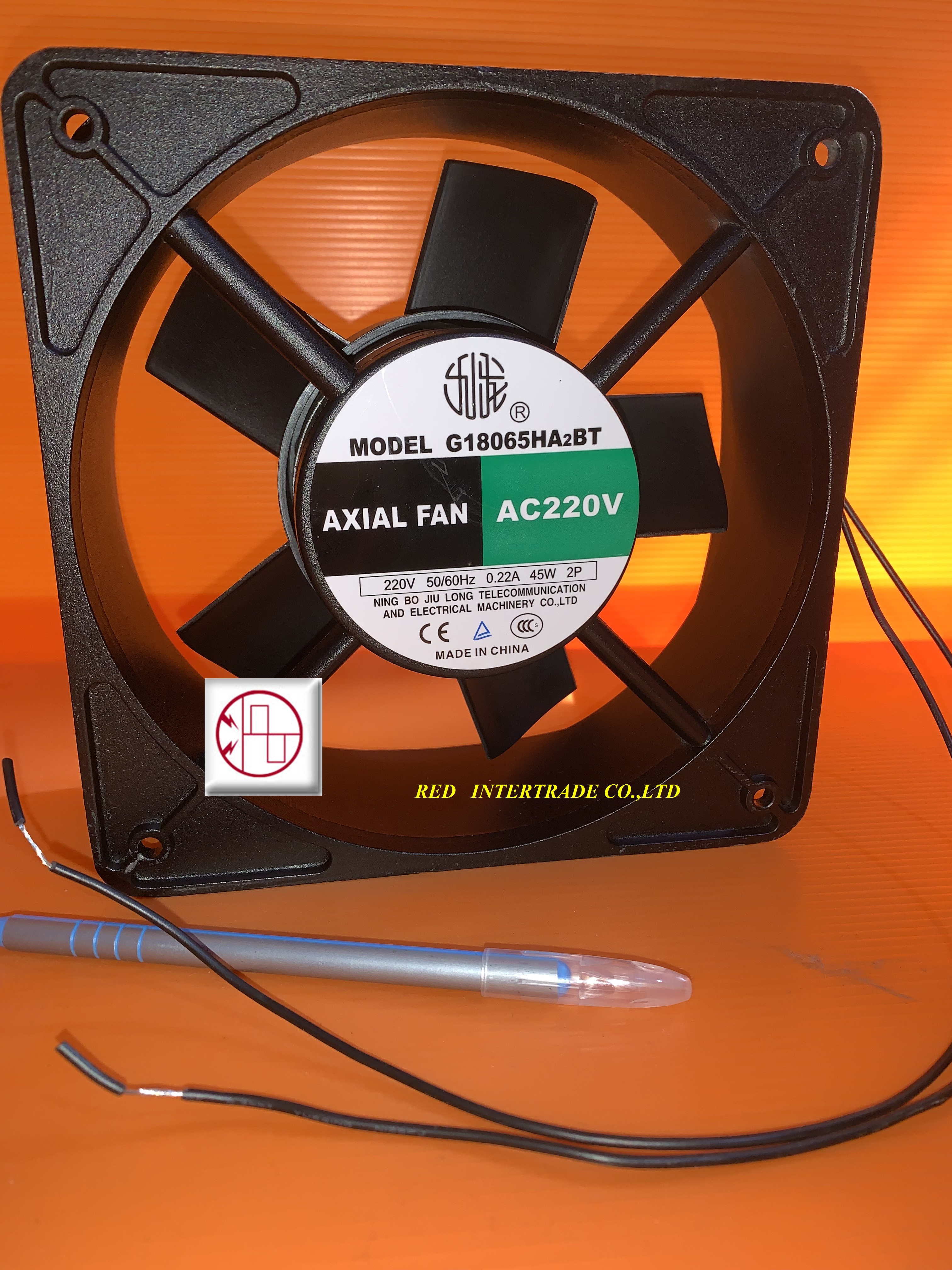 G18065HA2BT FAN 220V 45W 0.22A 180*180*65 MM ขายพัดลมระบายความร้อน