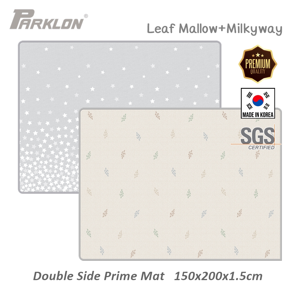 Parklon แผ่นรองคลานรุ่น PE Double Sided Prime Mat ขนาด 150x200cm หนา 1.5cm ลาย Leaf Mellow+Milky Way