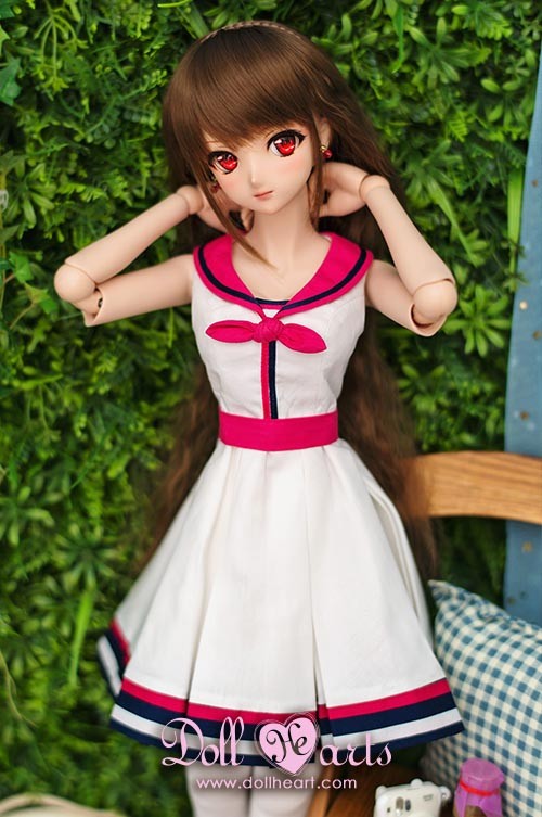 [SALE -40%] DD-L White & Hot Pink Sailor