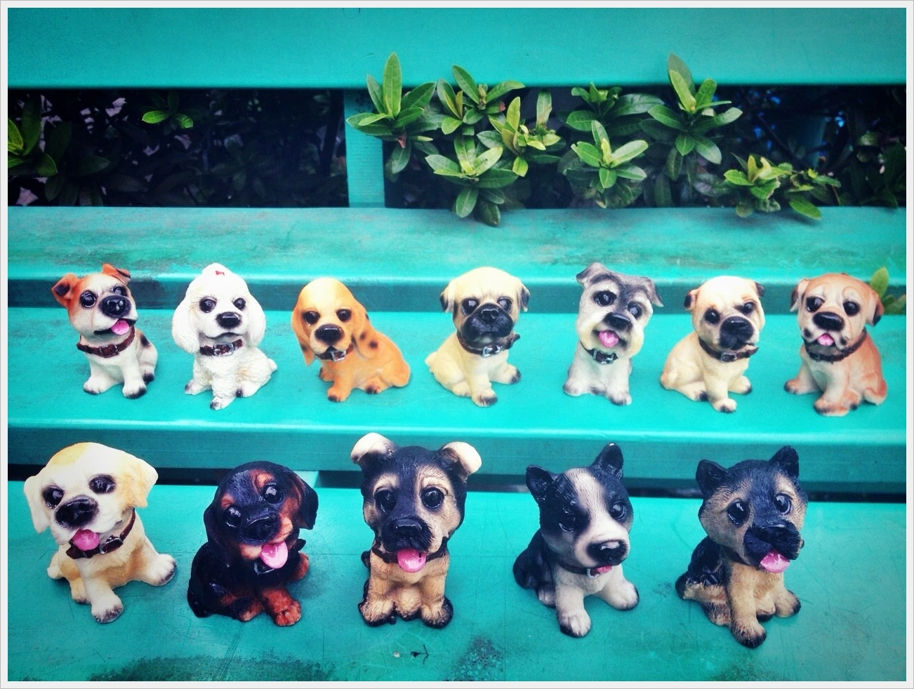 ตุ๊กตาสุนัข เรซิ่น หลายสายพันธุ์ เซ็ต B /Size mini