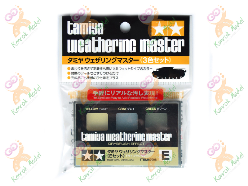 TA87098 Weathering Master E Set - (Yellow Gray Green) Dry Brush