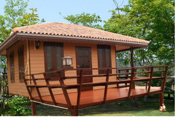 บ้านน็อคดาวน์ทรงปั้นหยา ( OMH-12) ขนาด 4.00 x 6.00 เมตร