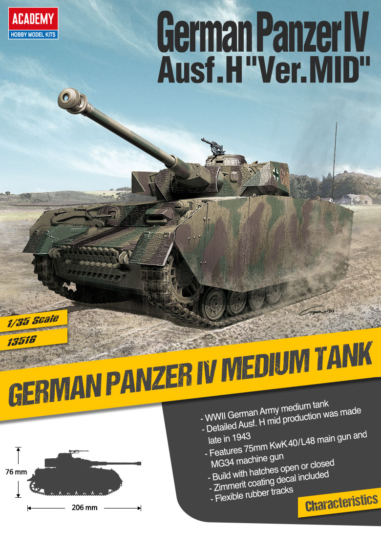 AC13516 Panzer IV Ausf.H mid-production 1/35