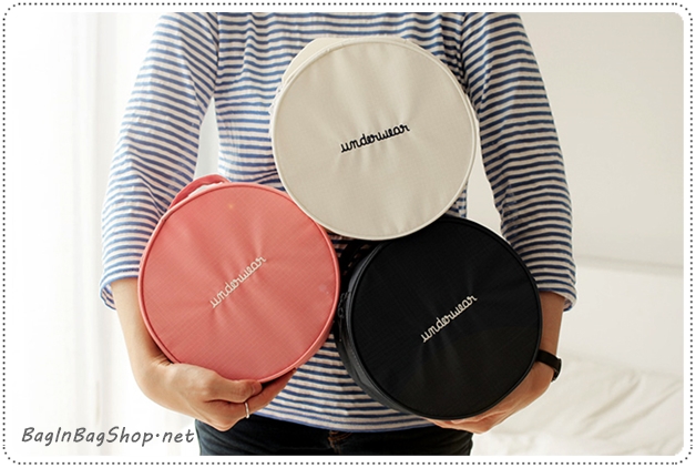 Round Travel Underwear and bra Pouch