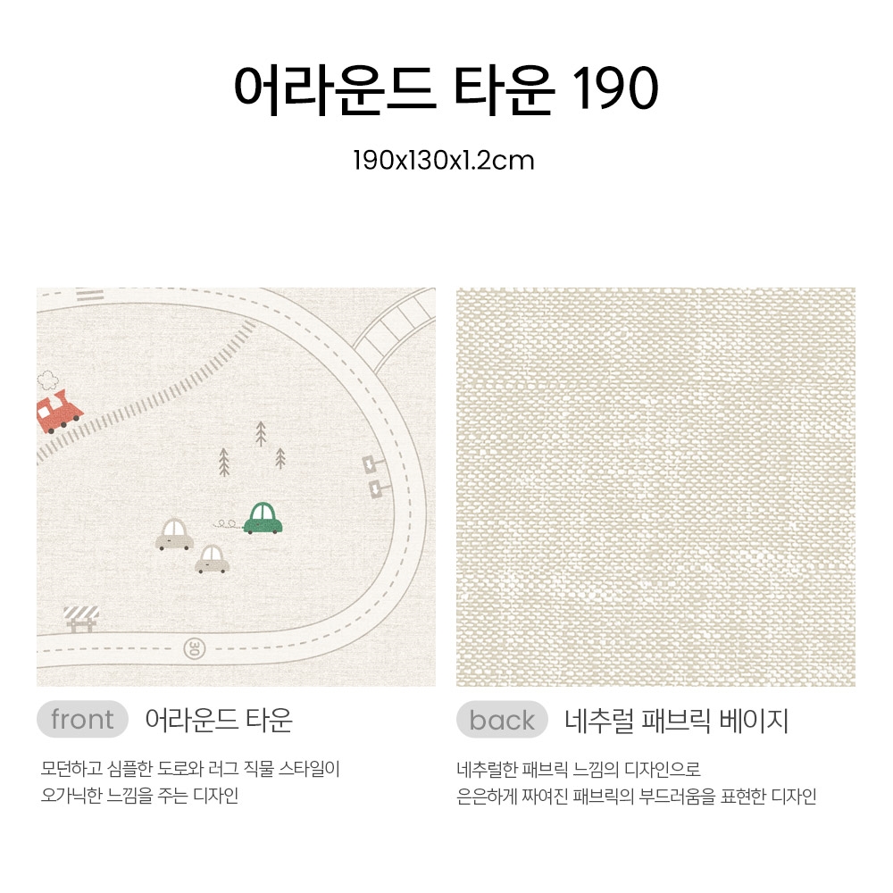 New! แผ่นรองคลาน PARKLON รุ่น La Pure Soft Mat ขนาด 130x190x1.2cm ลาย Around The Town