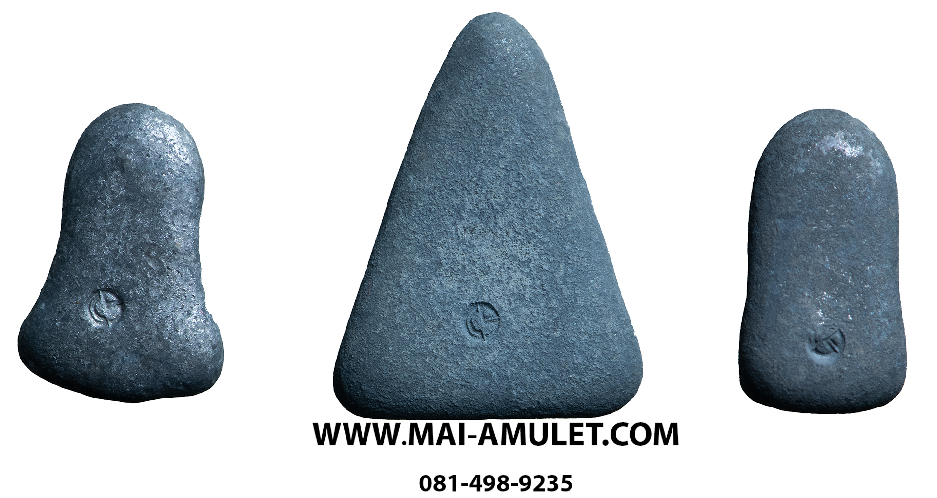 ..ชุด 3 องค์..พระปิดตา น.หัวเข่า พิมพ์พระนางพญา พิมพ์พระรอด เนื้อชินตะกั่ว รุ่นมีแล้วรวย วัดโคนอน กรุงเทพฯ ปี 2515 พร้อมกล่องครับ