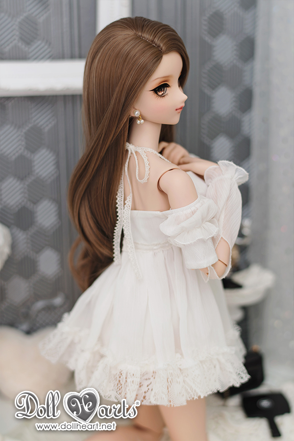 [SOLDOUT] SD13G White Deep V Dress