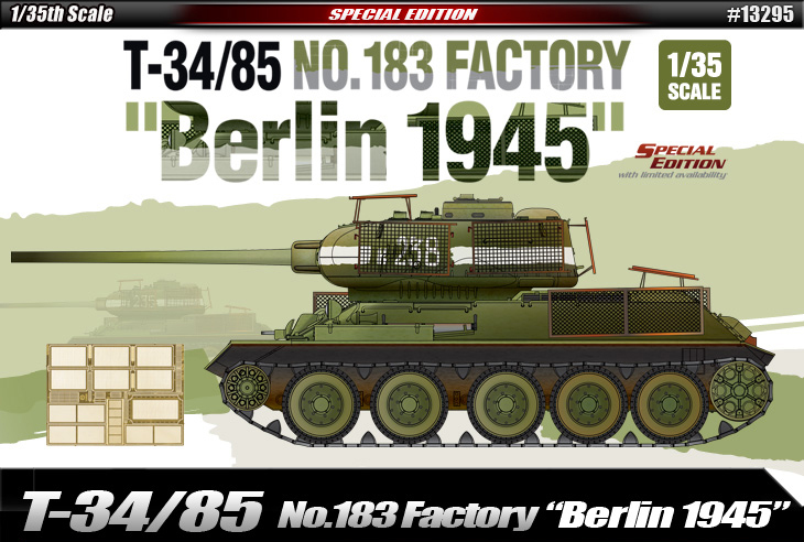 AC13295 T-34/85 No.183 Factory 'Berlin 1945' 1/35
