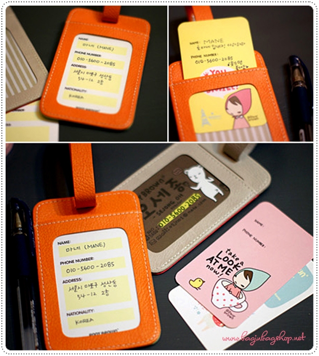 Ponybrown Name Tag ป้ายชื่อหนังห้อยกระกระเป๋า