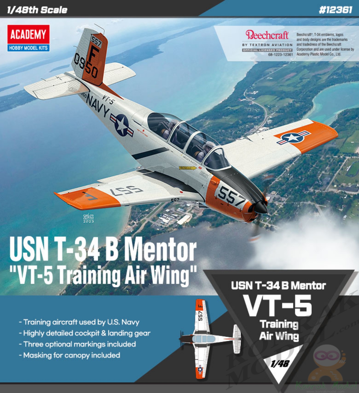 AC12361 USN T-34B MENTOR "VT-5 TRAINING AIR WING" [1/48]