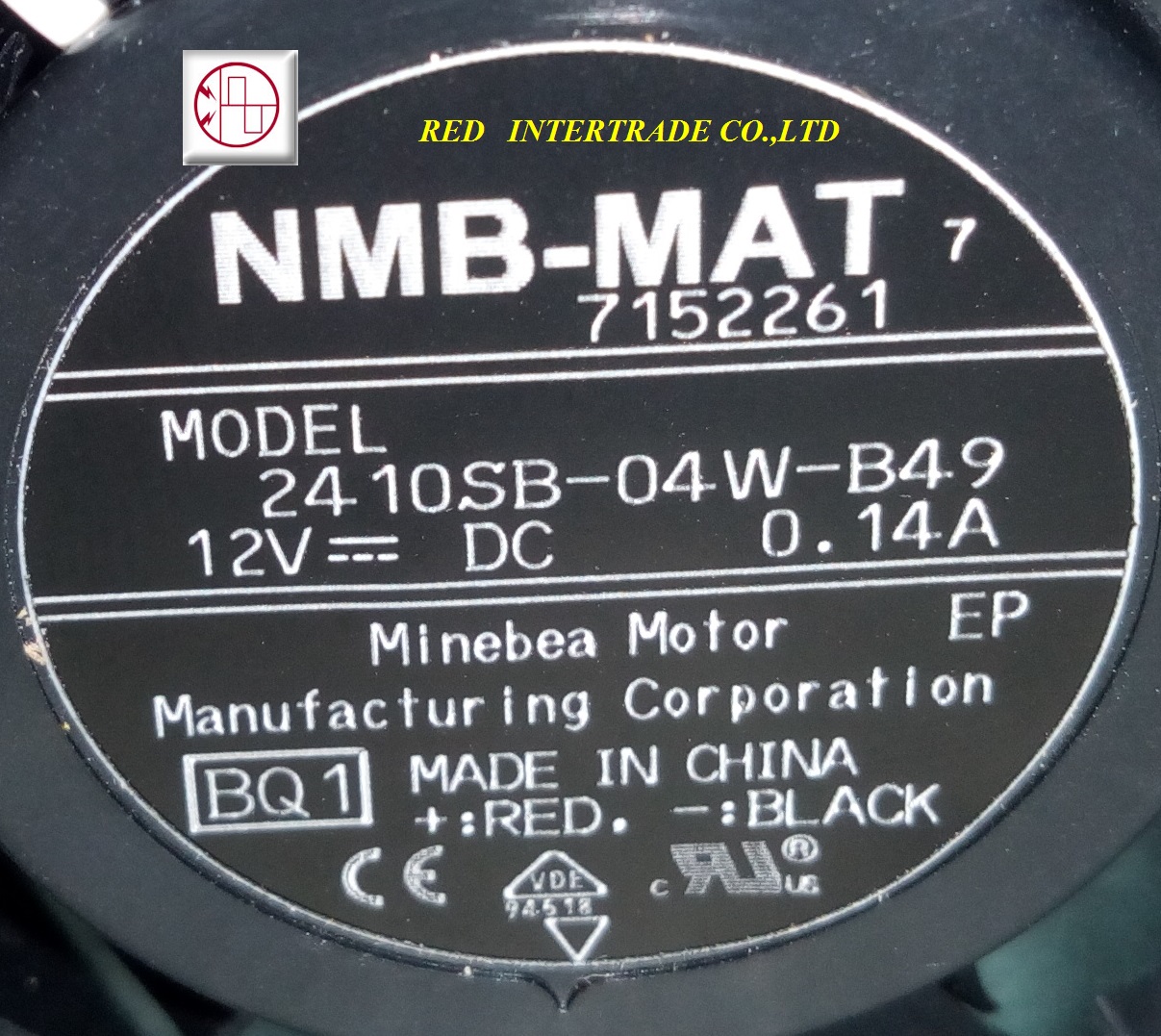 ์NMB-MAT 2410SB-04W-B49 12Vdc 0.14 A