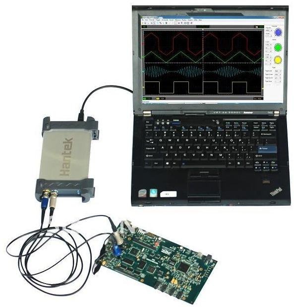 HaHantek 6022BE (20MHz, 48MS/s) Oscilloscope + 2 Probe Set and USB Cable