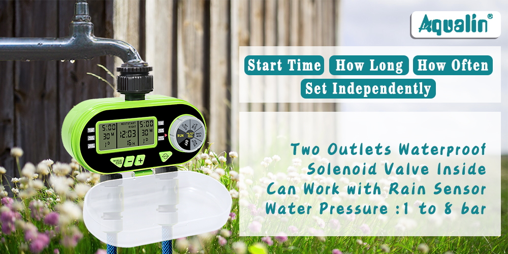Two Outlet Garden Digital Electronic Water Timer