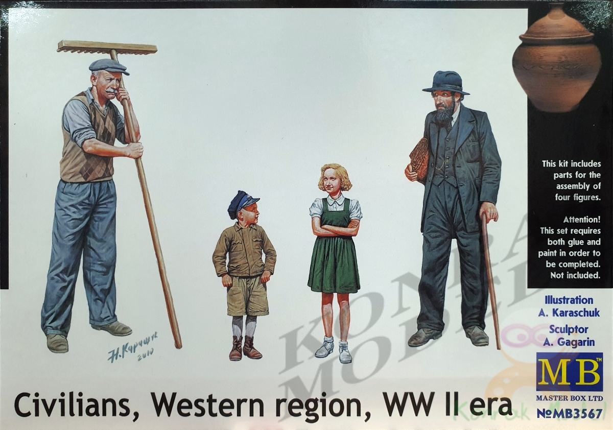 MB3567 CIVILIANS,WESTERN REGION,WW II ERA [1/35]
