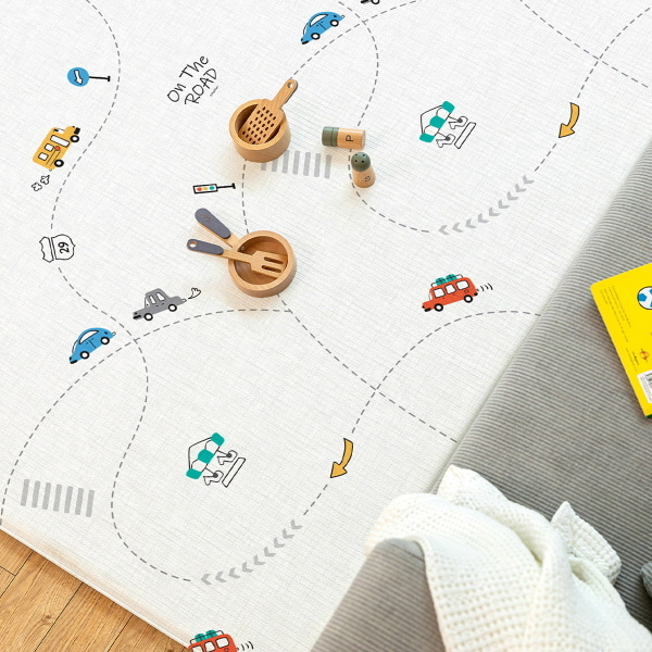 New! แผ่นรองคลาน PARKLON รุ่น La Pure Soft Mat ขนาด 130x190x1.2cm ลาย On The Road
